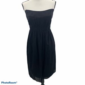 AKRIS Punto Size 10 Dress Wool Lined Strapless Black Knee Length LBD Women’s